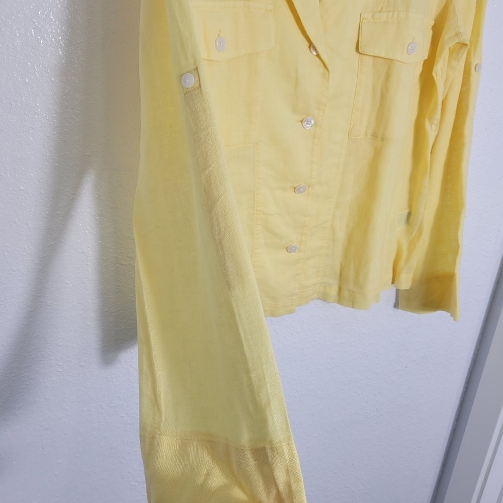 J Crew Camp-collar shirt in featherweight linen blend |Sz 6|NWT - Picture 8 of 9